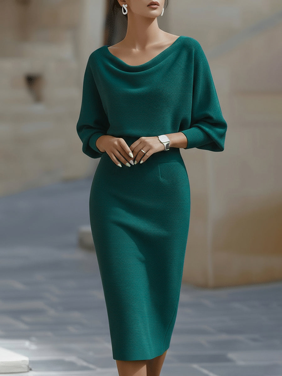 Brielle | Elegant Draped Midi Dress